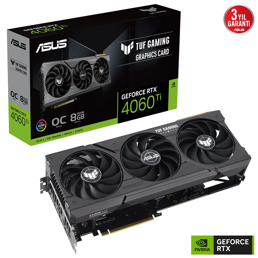 Asus Tuf-rtx4060ti-o8g-gaming 8gb Gddr6 Hdmi Dp 128bit