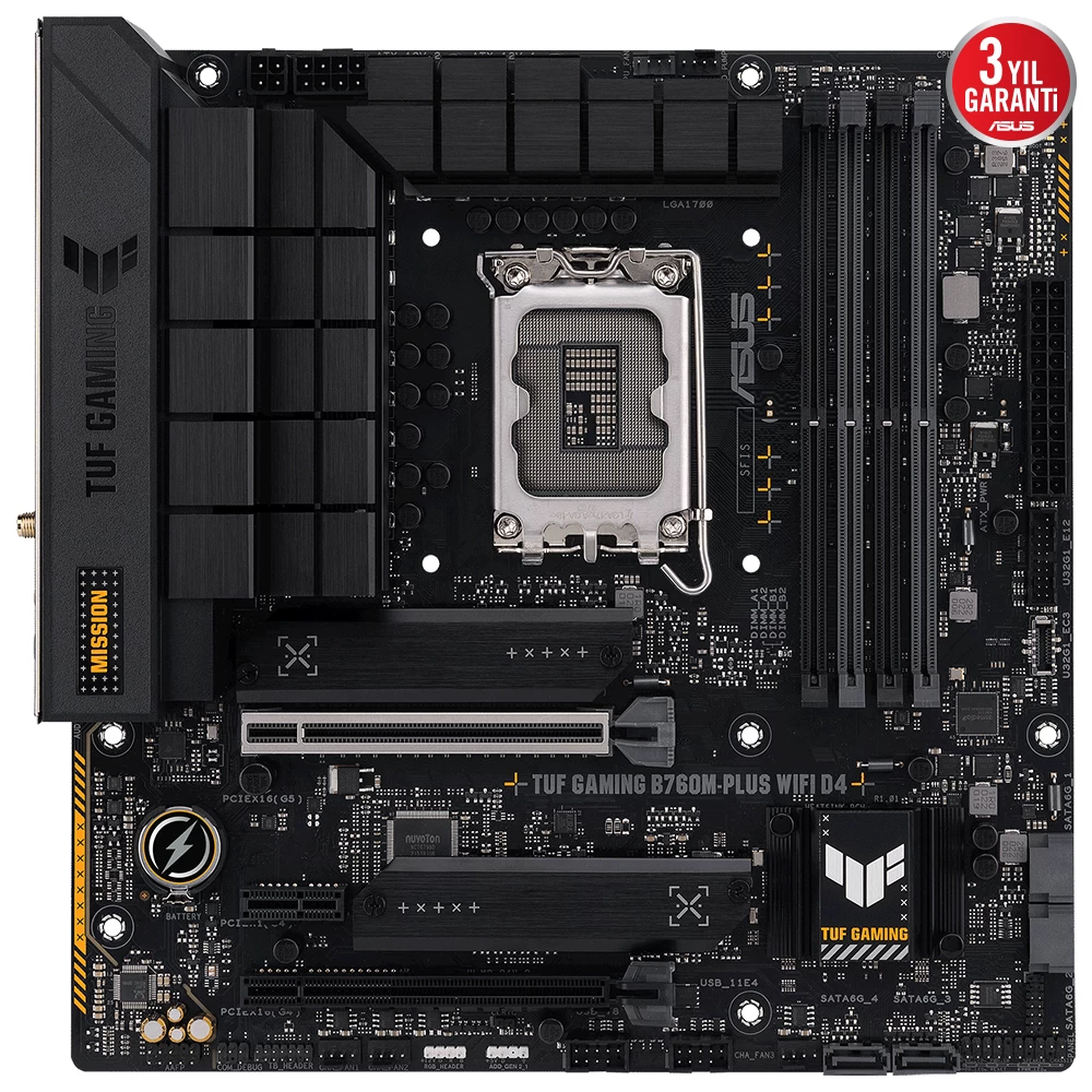 Asus Tuf Gaming B760m-plus Wifi D4 5333mhz(oc) M.2 Wifi Matx 1700p
