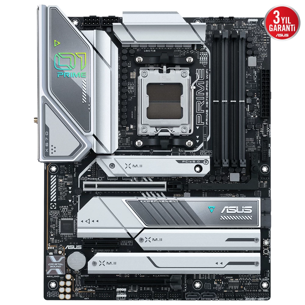 Asus Prime X670e-pro Wifi Ddr5 6400mhz Dp Hdmi M.2 Am5
