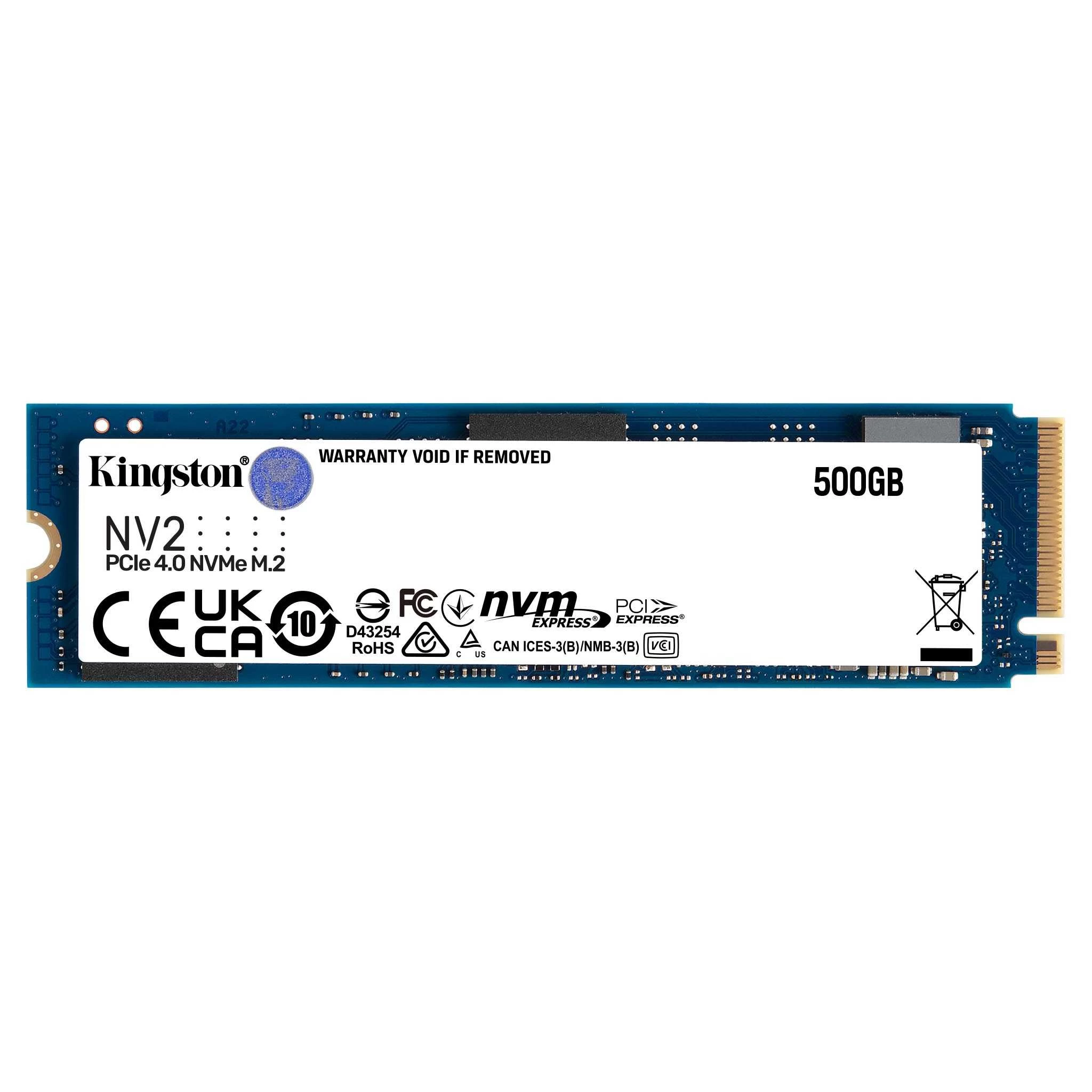 500gb Kingston Nv2 Snv2s/500g 3500/2100mb/s M.2 Nvme Ssd