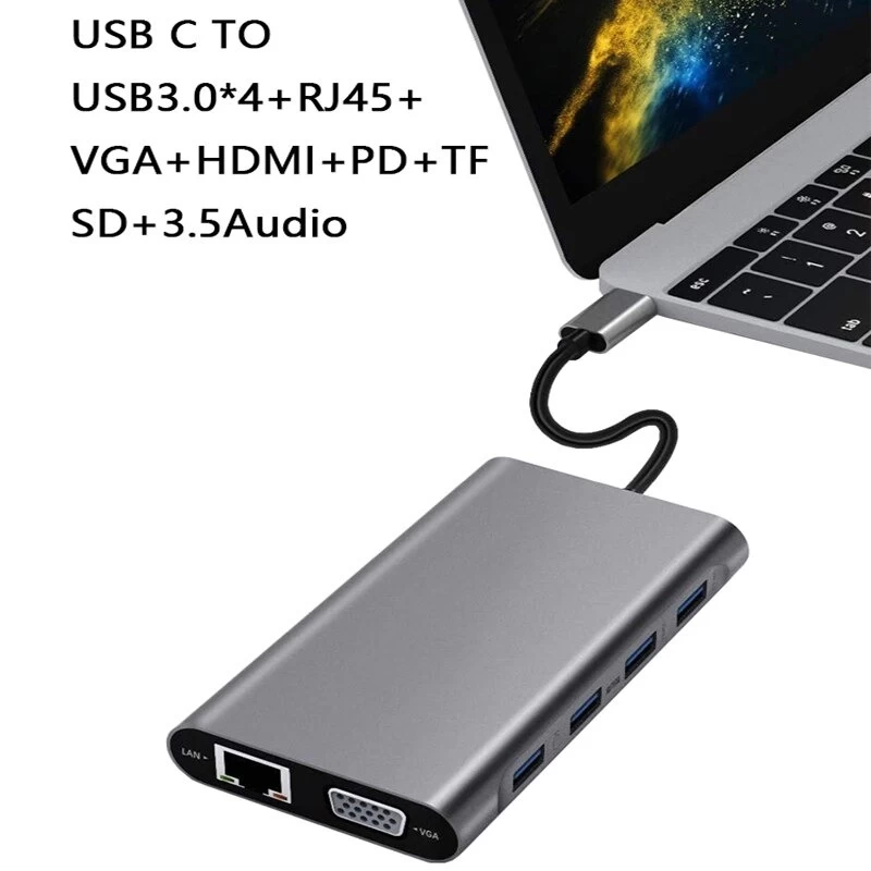 Codegen Cdg-cnv49 Usb 3.0 /hdmi /vga /type-c /rj45 Hub