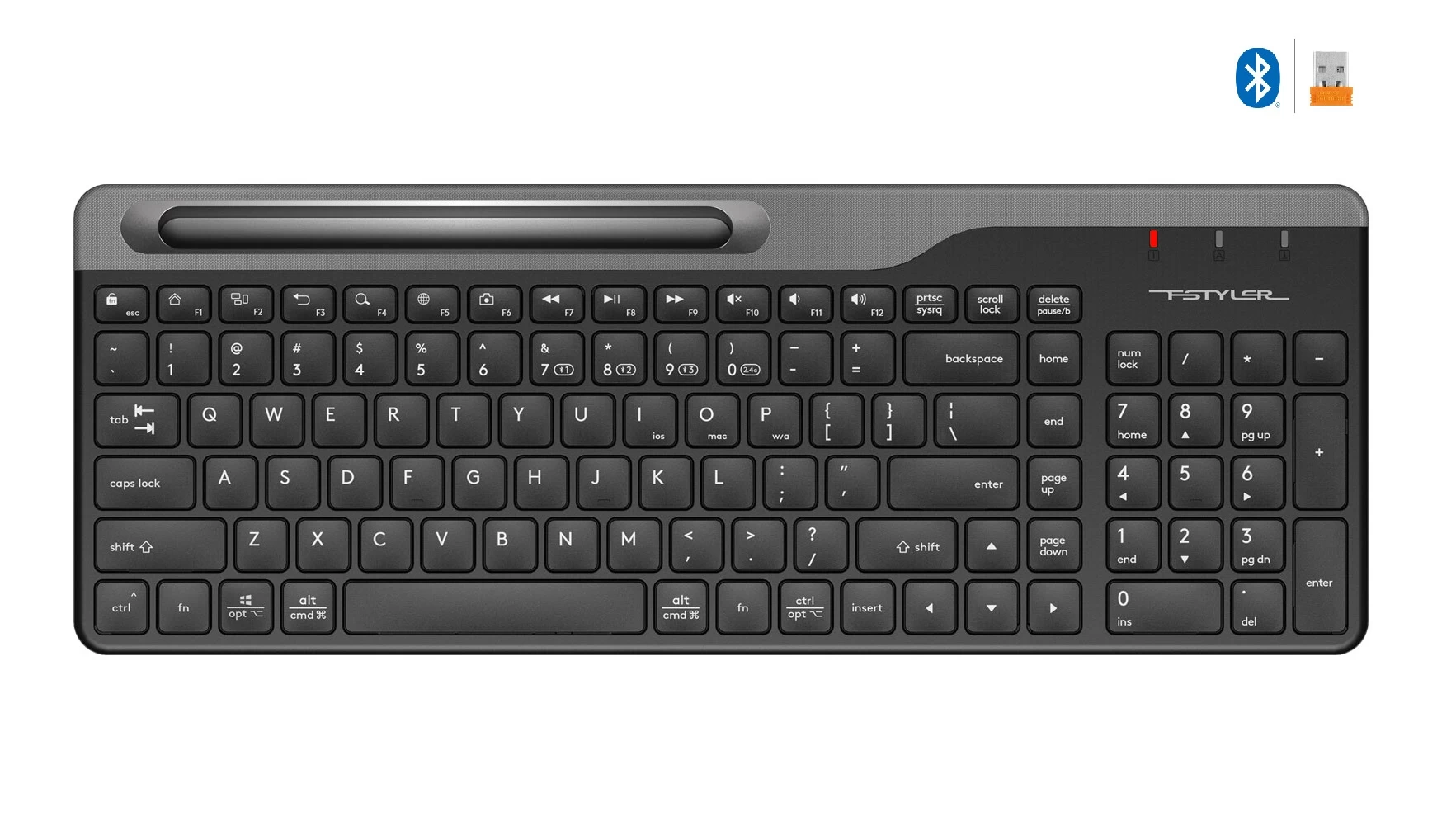 A4tech Fbk25 Bluetooth Q Klavye Sİyah