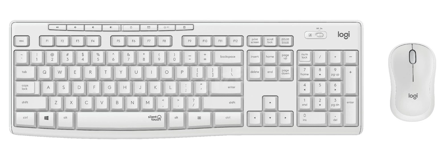 Logitech Mk295 Kablosuz Set Sessİz Usb Beyaz 920-010089