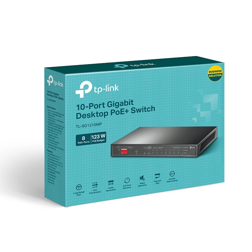 Tp-link Tl-sg1210mp 10port 10/100/1000 YÖnetİlemez Poe Switch