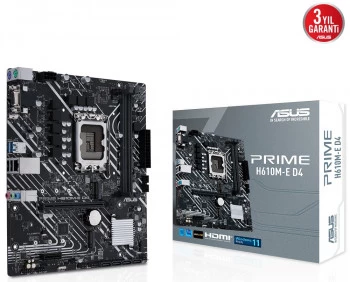 Asus Prime H610m-e D4 Ddr4 3200(oc) Vga Hdmi Dp M.2 Matx 1700p