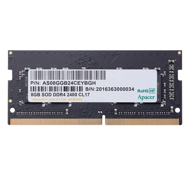 Apacer 8gb (1x8gb) 3200mhz Cl22 Ddr4 Notebook Sodimm Ram (es.08g21.gsh)
