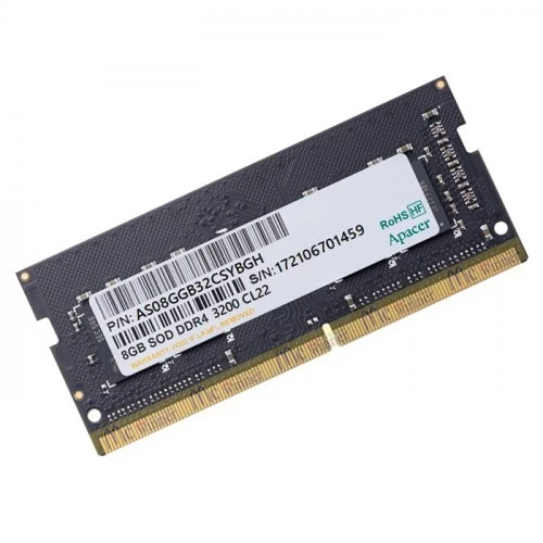 Apacer 8gb (1x8gb) 3200mhz Cl22 Ddr4 Notebook Sodimm Ram (es.08g21.gsh)