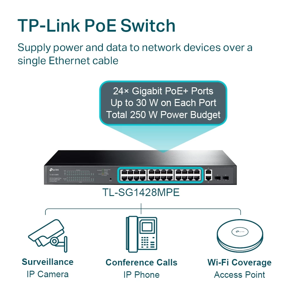 Tp-link Tl-sg1428pe 28port 10/100/1000 YÖnetİlebİlİr Poe Switch