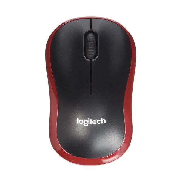 Logitech M185 Nano Mouse Kablsz Black/red 910-002237