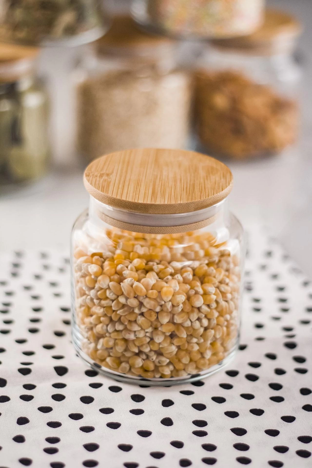 6 Lı Set Bambu Kapaklı Cam Kavanoz & Baharat Takımı & Baharatlık 500 Ml ( Vakum Kapak )