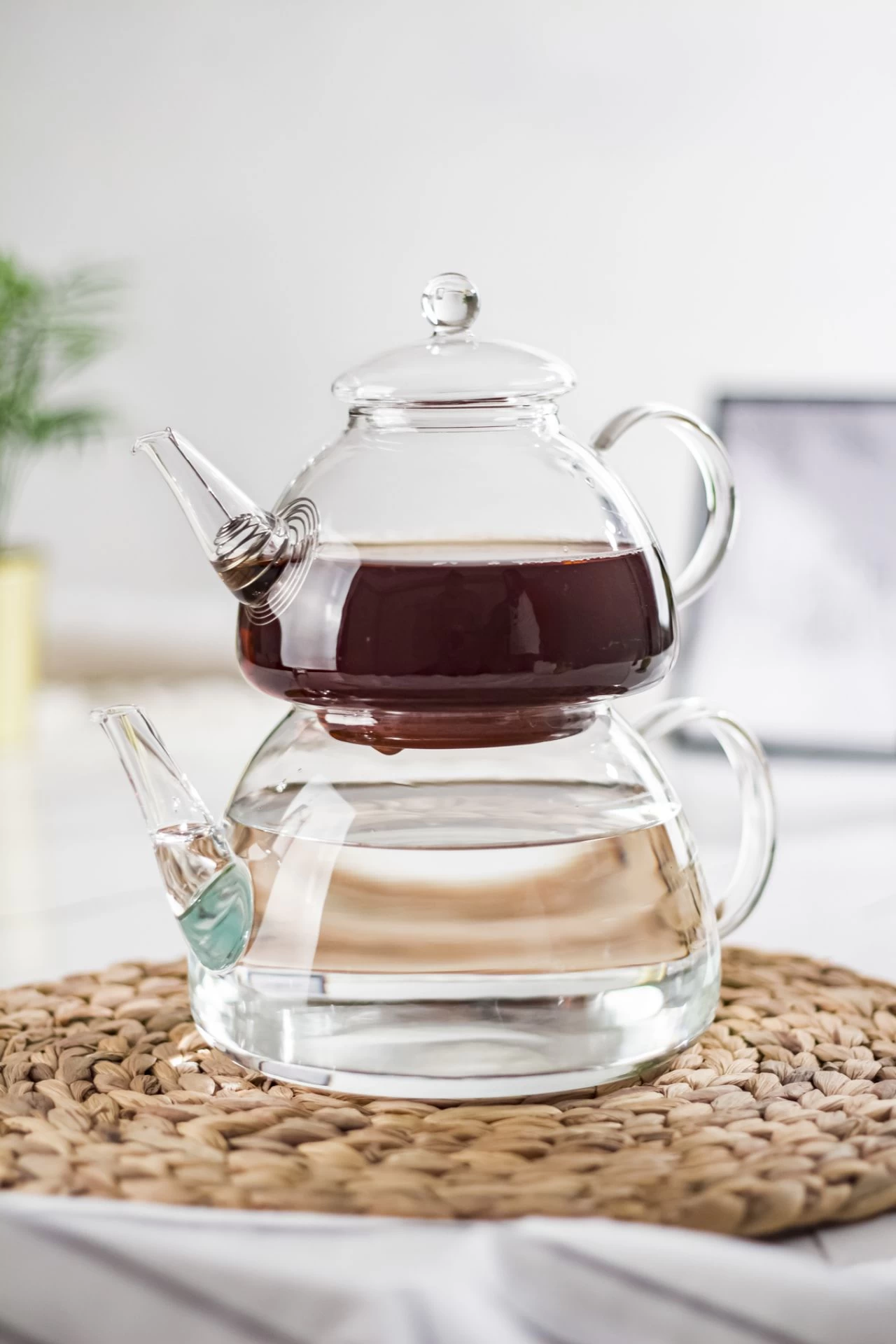 Cam Çaydanlık Ve Cam Kupa Seti Cam Bardak Çay Kahve Takımı (9 Parça)