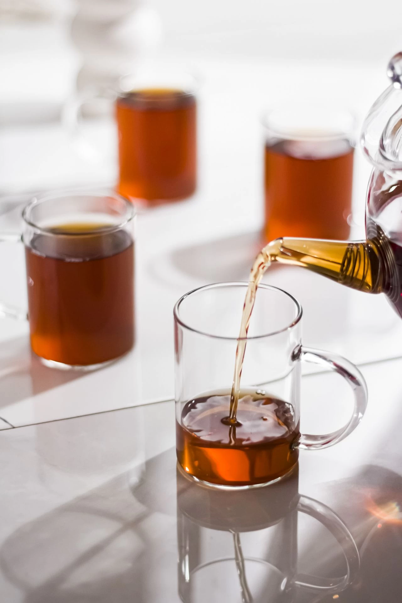 Cam Çaydanlık Ve Cam Kupa Seti Cam Bardak Çay Kahve Takımı (9 Parça)