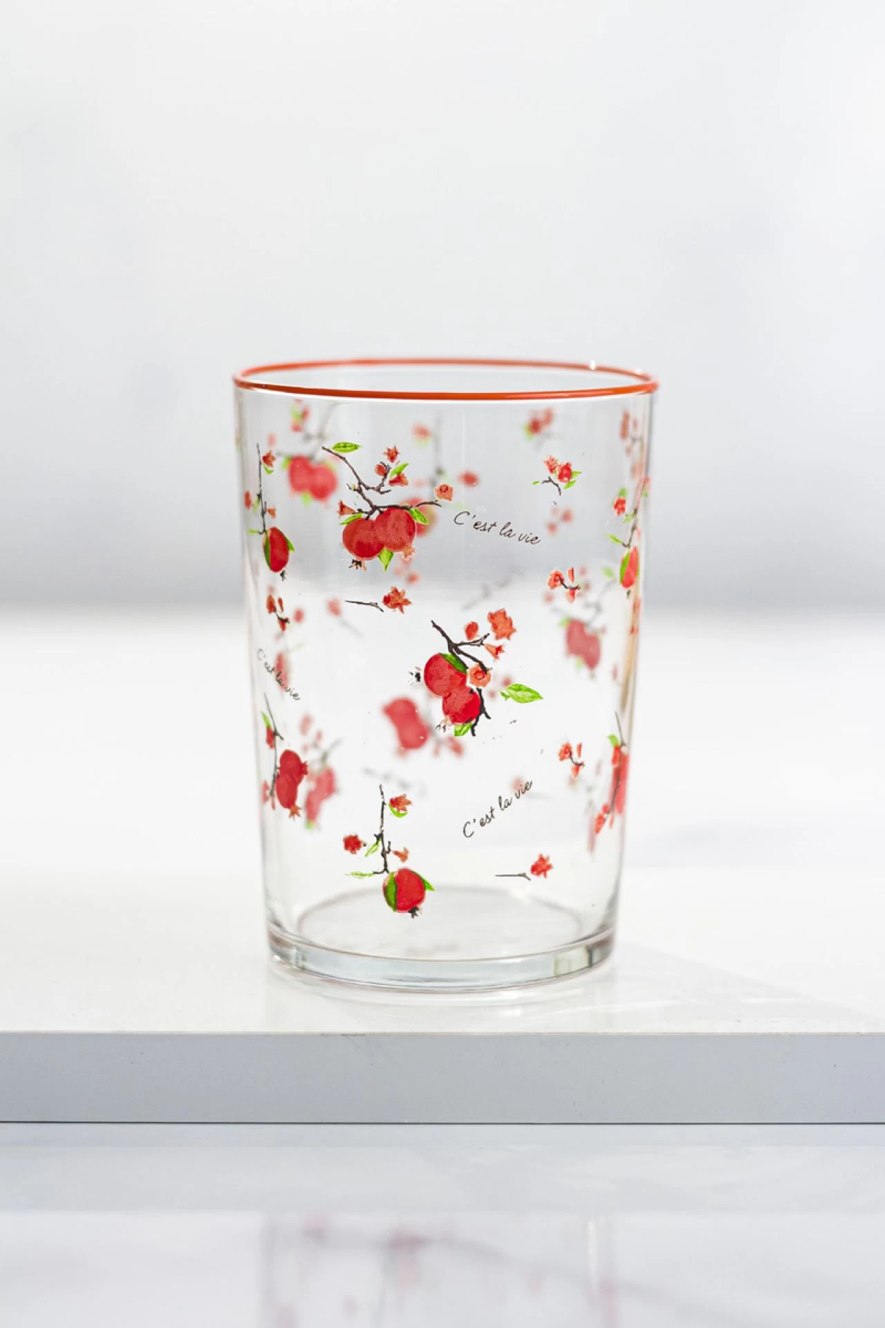 Nar Desenli Su Meşrubat Bardağı 400 Ml