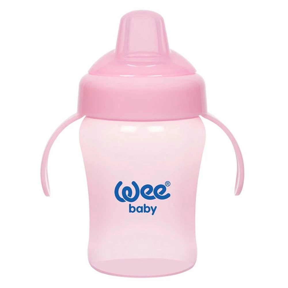 Wee Baby Colorful Akıtmaz Kulplu Bardak 240 Ml - Pembe