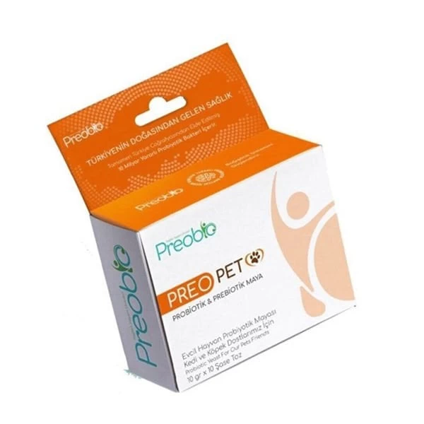 Preobio Pet Kedi Köpek Ve Evcil Hayvan Toz Probiyotik Takviyesi 10x10 Gr
