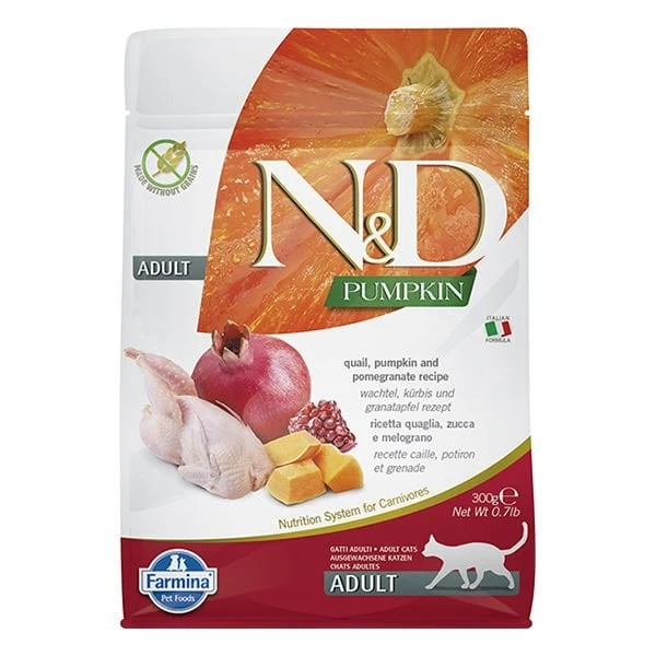 Nd Pumpkin Balkabaklı Bıldırcın Ve Narlı Yetişkin Kedi Maması 300 Gr