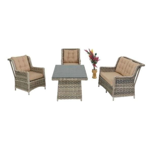 Baretta 2'li Bahçe Mobilyası Takımı Gri