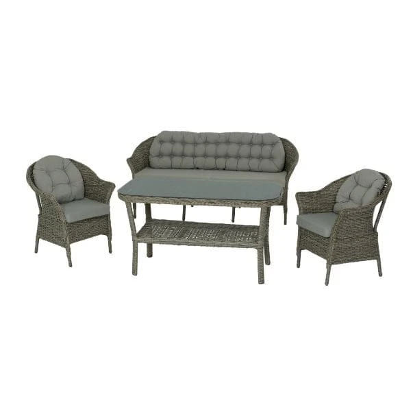 Flexy Garden Orkide 3'lü Oturma Grubu Gri