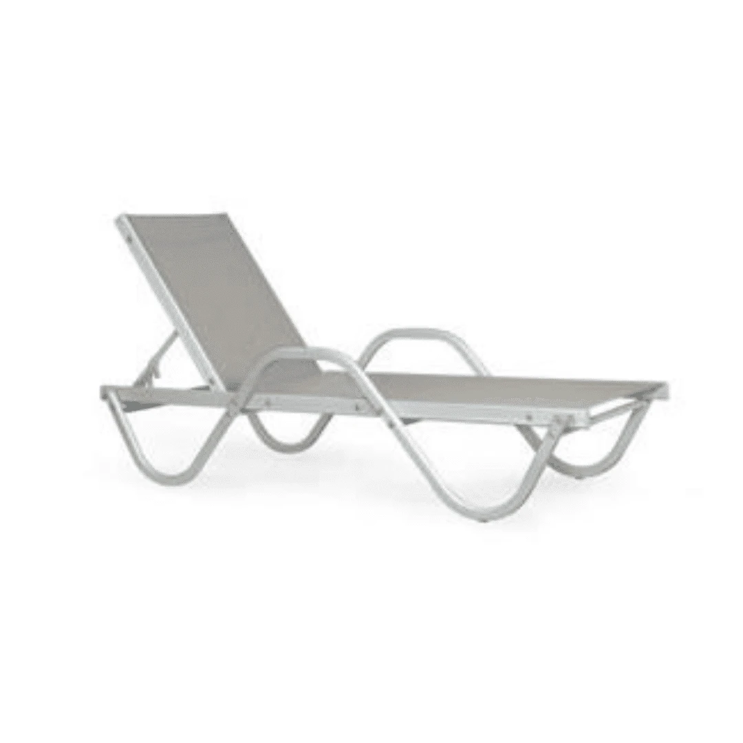 Kuğu Alüminyum Şezlong Beyaz