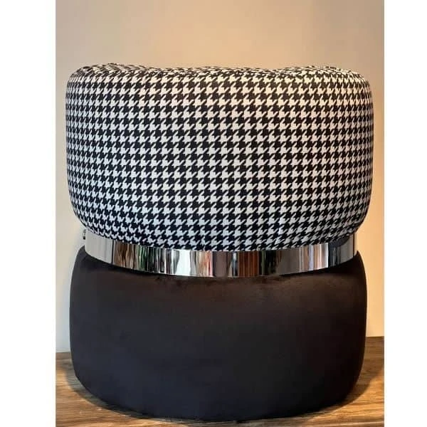 A48 Ekose Kadife Puf