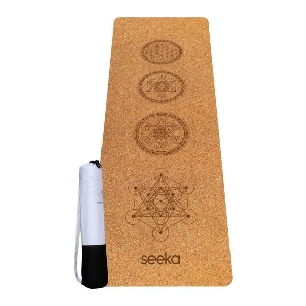 Seeka Yoga Cork Serisi Mandala Yoga Mat