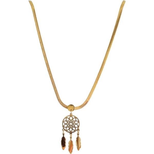 Italy Zincir Dream Catcher Çelik Kolye