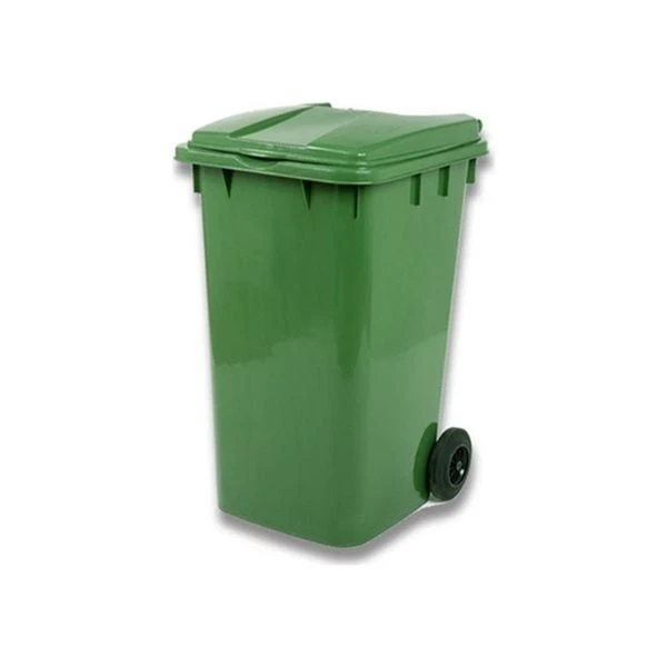 Plastik Çöp Konteyneri Yeşil 120 Lt
