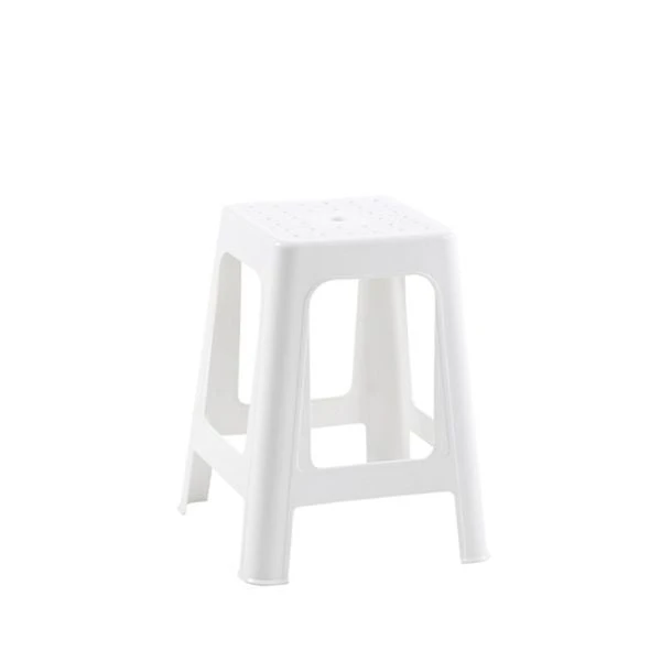 Papatya Mercan Tabure Beyaz