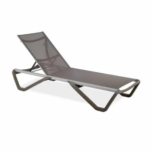 Papatya Wave Küllü Kahve Fileli Şezlong