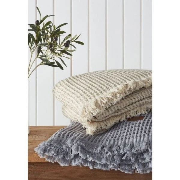 Seren Bej Organik Pamuk Çift Kişilik Pike 220x240 Cm