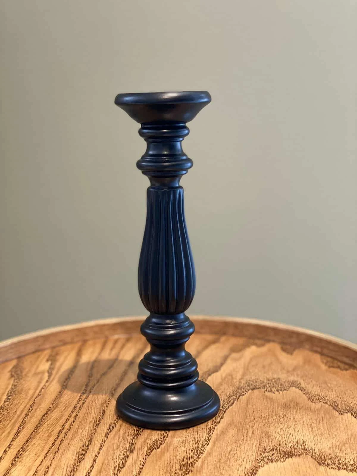 Mat Siyah Şamdan 25 Cm