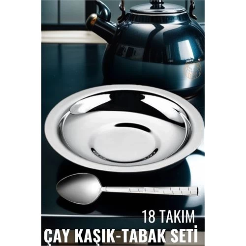 Transformacion 18 Takım Çay Tabağı Kaşık Seti Veneta Design 719309