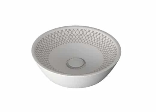 45 Cm  Isvearte Aurora Dekorlu Çanak Lavabo