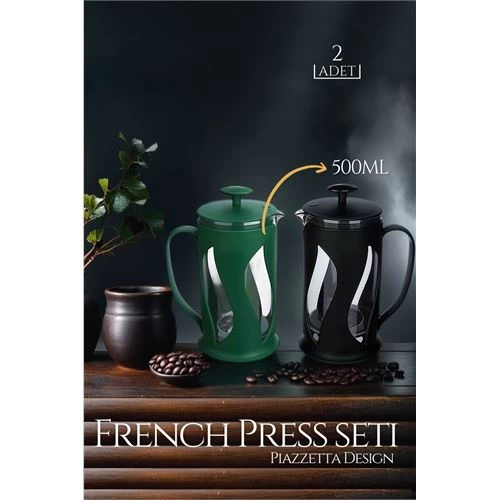 Transformacion 500 Ml 2 Li French Press Seti Büyülü Karışım Piazzetta Design 719050