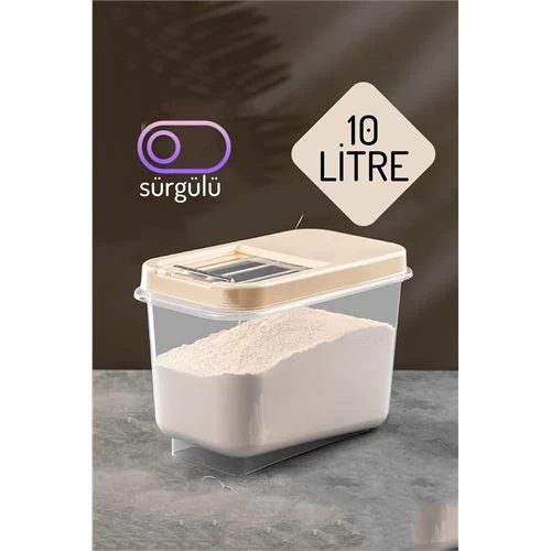 Transformacion Insignia Erzak Bakliyat Saklama Kutusu 10 Lt Krem 717748