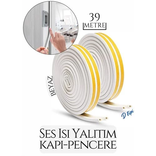 Transformacion D Tip Kapı Pencere Ses Isı Yalıtım Bandı Epdm Kauçuk 39 Metre 718911