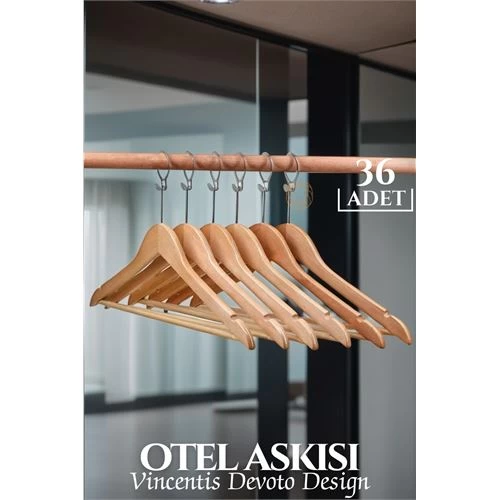 Transformacion 36 Adet Otel Tip Askı  Ahşap Vincentis Devoto Design