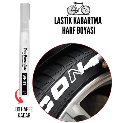 Transformacion 6 Adet Bisikletlere Özel 80 Harf Lastik Kabartma Harf Boyası