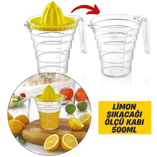 Transformacion 6 Adet Waugh Ölçülü 500 Ml Limon Portakal Sıkacağı