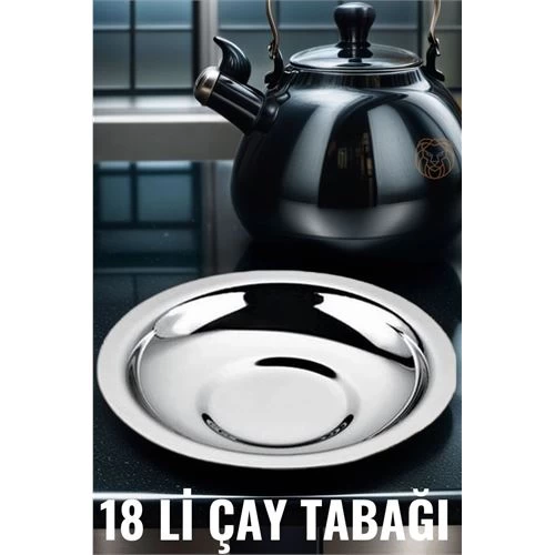 Transformacion 6 Adet 18 Li Metal Çay Tabağı Veneta Design Seti