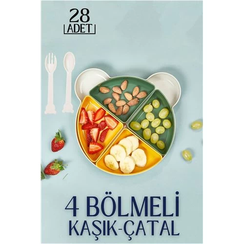 Transformacion 20+8 Adet  Çocuk Yemek Tabağı 4 Bölmeli Foscarini Design
