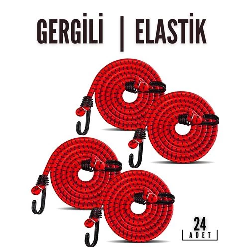 Transformacion 24 Adet Gergili Bagaj Lastiği 2 Kancalı