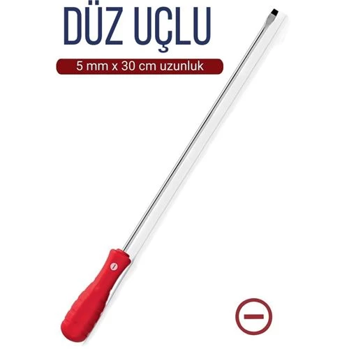 Transformacion 12+2 Adet 5 Mm Uç 30 Cm Uzunluk Düz Uç Tornavida