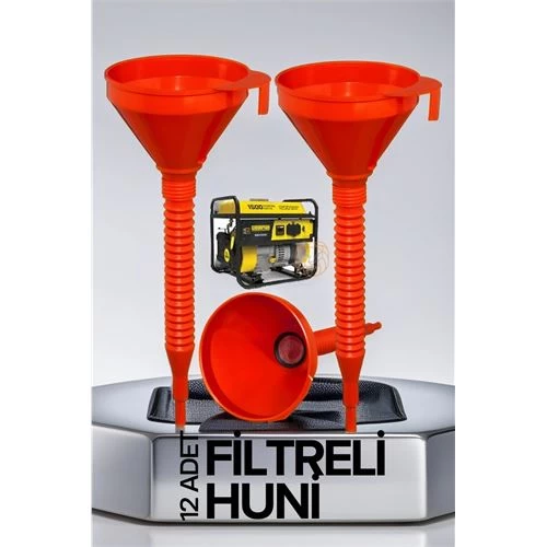 Transformacion 12 Adet Filtreli Huni Seti 16 Cm Profesyonel