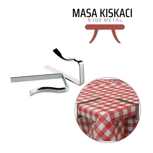Transformacion 96+16 Adet Masa Örtüsü Kelepçesi Metal