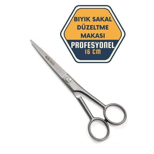 Transformacion 12+2 Adet Berber Kuaför Kesim Bıyık Sakal Düzeltme Makası 16 Cm