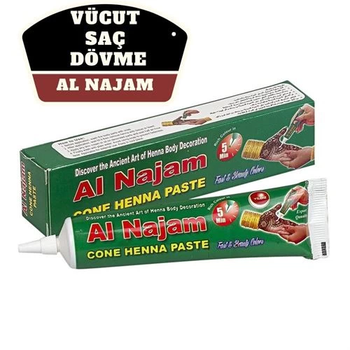 Transformacion 12+2 Adet Al Najam Siyah Vücut Saç Dövme Hint Kınası