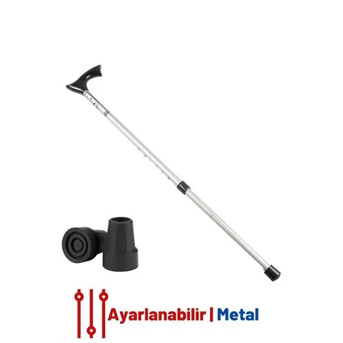 Transformacion 12+2 Adet Pongnas Gri Yükseklik Ayarlanabilir Metal Baston