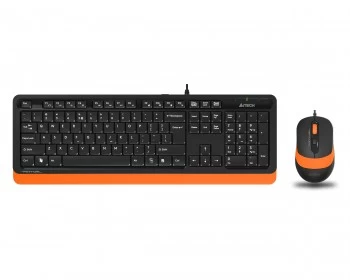 A4 Tech F1010 Q Usb Turuncu Mm Klavye+optİk Mouse