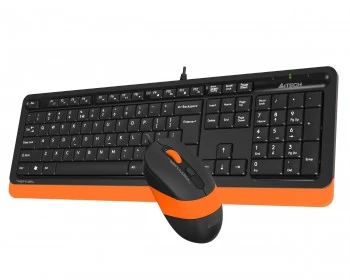 A4 Tech F1010 Q Usb Turuncu Mm Klavye+optİk Mouse
